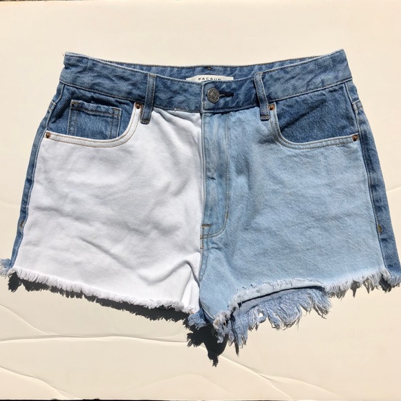 PacSun Colorblock High Waisted Festival Shorts - Picture 3 of 4